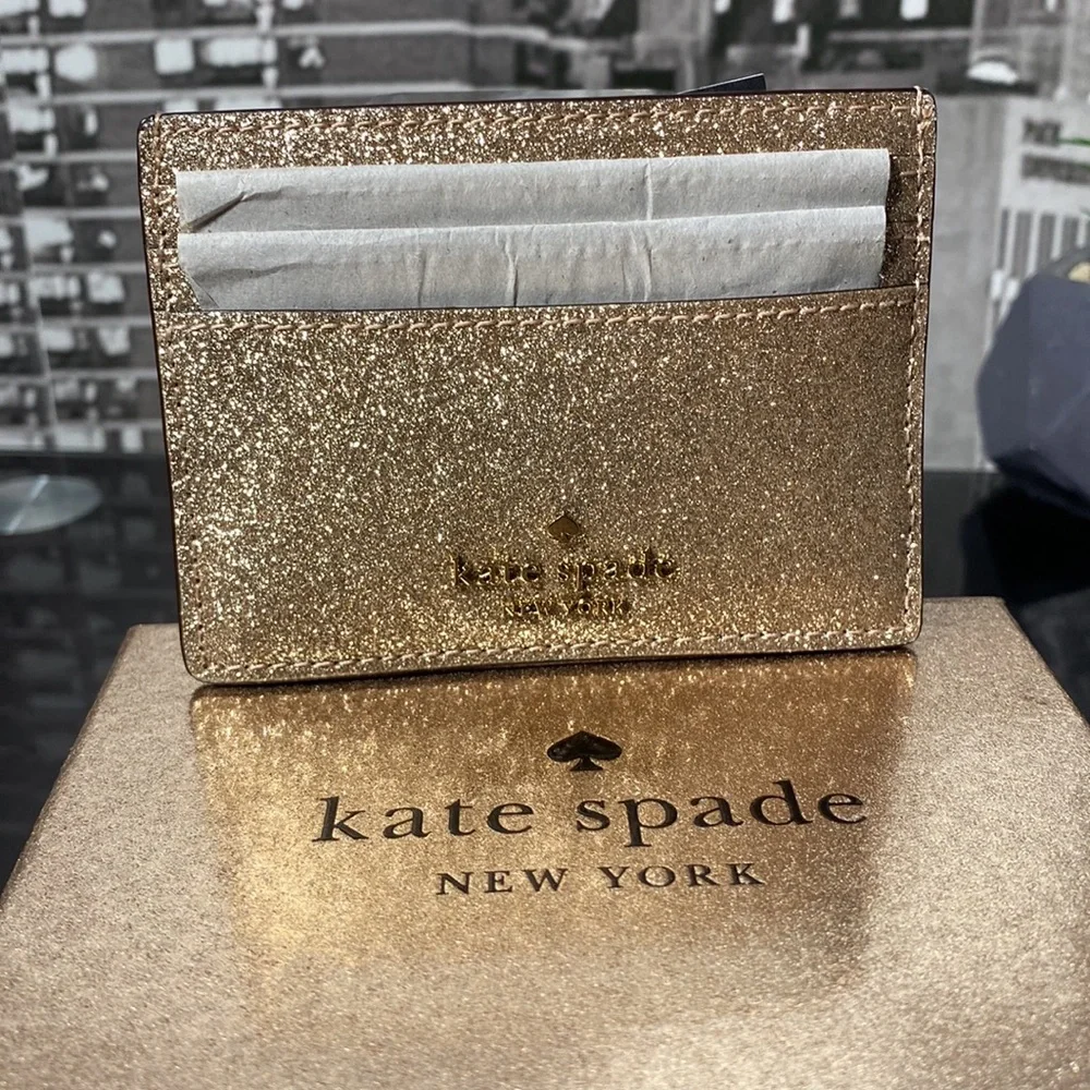 Authentic Kate Spade Glitter Card Holder